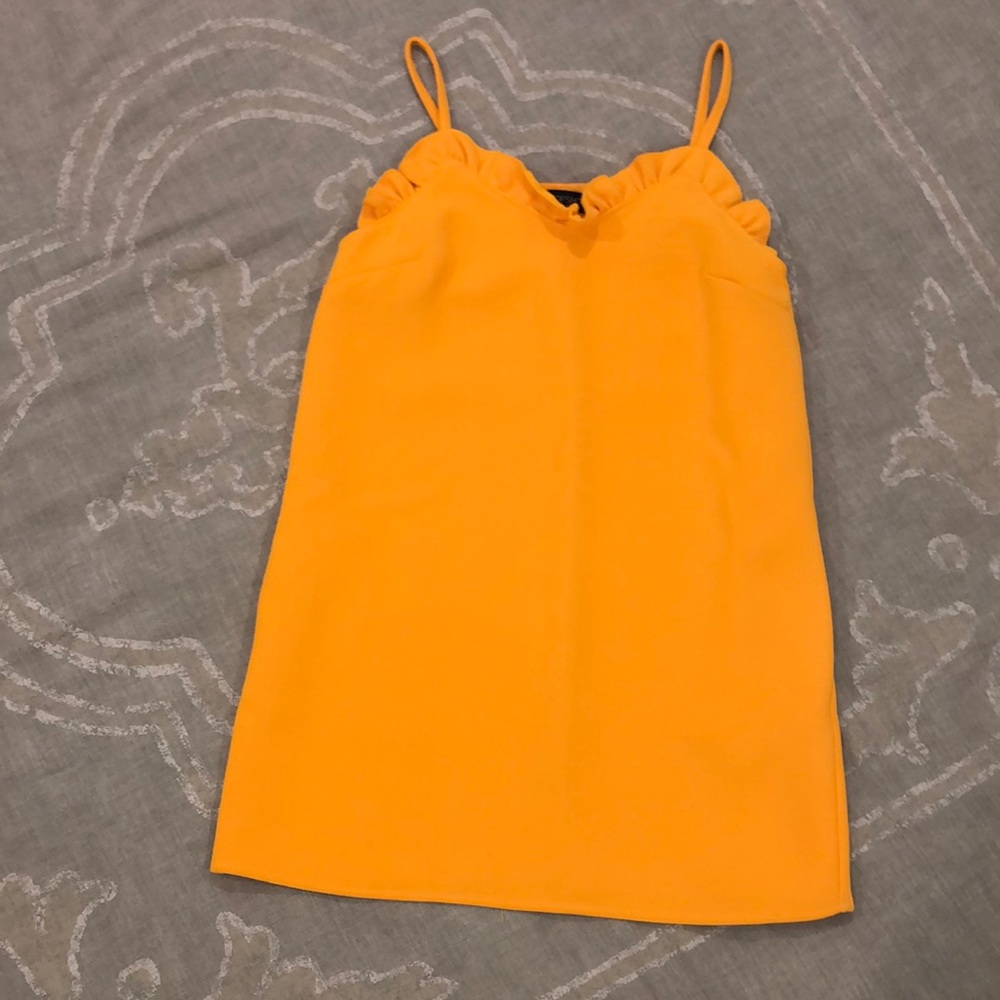 Top Shop Bardot Yellow Mini Box Dress
